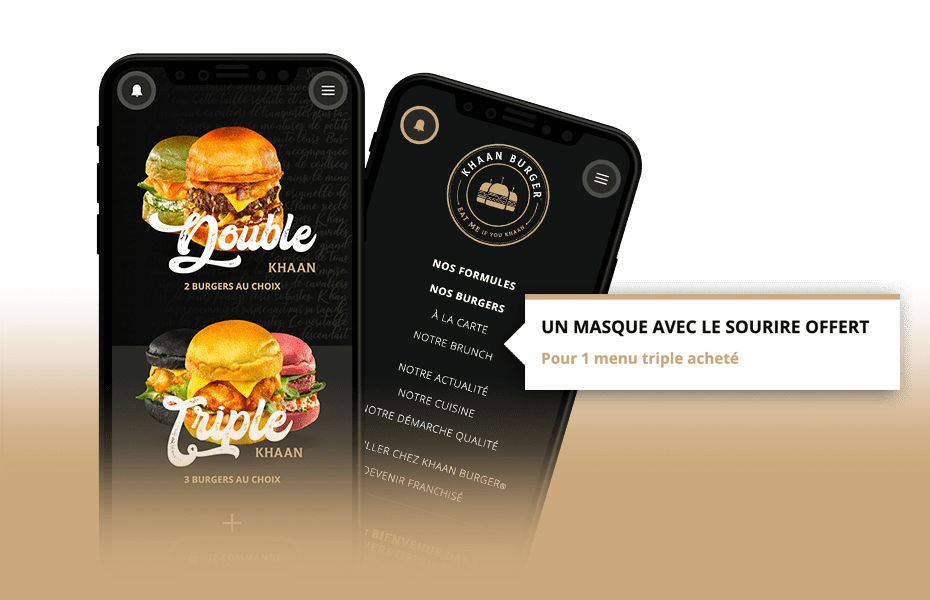 creation logo marque franchise socreativ khaan burger